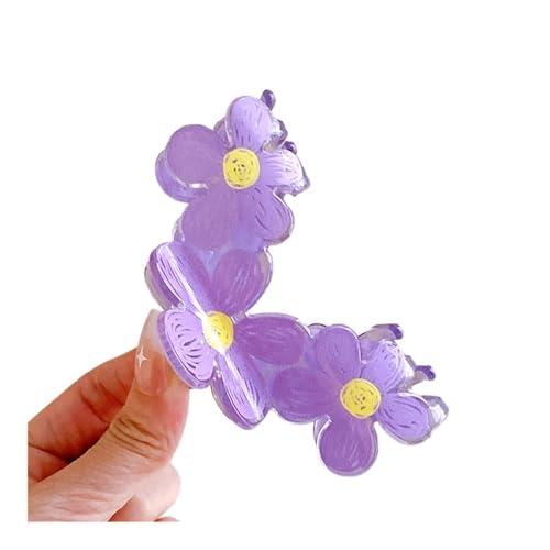 China Mode Neue Stil Casual Große Kleine Schöne Blumen Haar Klaue Clips Zubehör Für Frauen Mädchen Acryl Haarnadeln Headdre(Groß-02) von ESMENATZLS