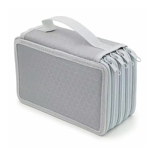 ESMENATZLS 72 Löcher Federmäppchen 4 Schichten Kawaii Bleistift Boxen Mädchen Veranstalter Stift Beutel Kunst Schule Liefert Nette Schreibwaren, gray, One size von ESMENATZLS
