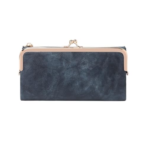 ESMENATZLS Einfarbige, multifunktionale lange Geldbörse, Vintage-Clutch, Münzgeldbörse, Damen-Kartenhalter, Reißverschluss, Qb332-blau, 2PCS ESMENATZLS Einfarbige, multifunktionale lange Geldbörse, Vintage-Clutch, Münzgeldbörse, Damen-Kartenhalter, Reißverschluss, Qb332-blau, 2PCS von ESMENATZLS