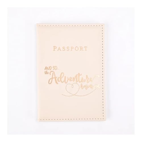 ESMENATZLS Frauen Männer Brief Liebhaber Pass Abdeckung Männer Frauen Reise Pass Fall Leder Nette Pass Brieftasche Brieftasche Mädchen Kartenhalter, beige, One size von ESMENATZLS
