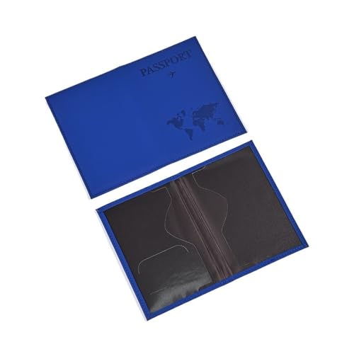 ESMENATZLS Karte Druck Reise Reisepass Abdeckungen Frauen Männer Passport Abdeckung Passport Halter ID Kartenhalter Flugticket Clip Reisezubehör, blu, One size von ESMENATZLS
