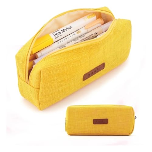 ESMENATZLS Mäppchen für Mädchen und Jungen Kawaii waschbare Stiftbox mehrfarbig optional süße Stifttasche zurück zur Schule Schreibwaren, yellow (gelb), One size von ESMENATZLS