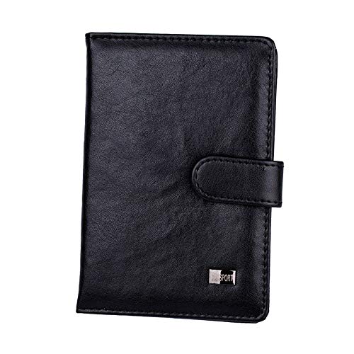 ESMENATZLS Reise Reisepass Halter Abdeckung Leder Brieftasche Frauen Männer Pässe für Dokument Beutel Karten Fall, blacks, One size von ESMENATZLS
