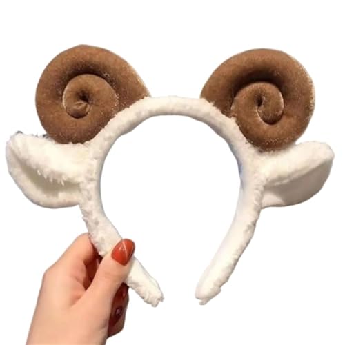 KF, süßes Schafhorn, Lammohren, weiches Fleece, für Damen, Make-up, Stirnband, Haarband zum Waschen des Gesichts, Dusche, Haar-Accessoires KF, süßes Schafhorn, Lammohren, weiches Fleece, für Damen, Make-up, Stirnband, Haarband zum Waschen des Gesichts, Dusche, Haar-Accessoires von ESMENATZLS