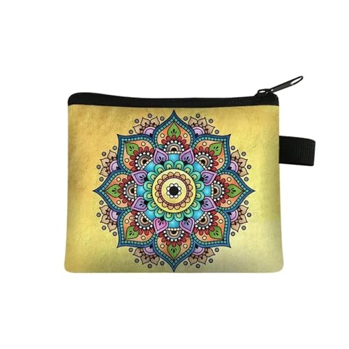 Münzgeldbörse für Damen, kleine Geldbörse, mehrfarbiges Muster, niedlich, Mandala-Blumendruck, Ausweis, Kreditkartenetui, Mini-Münzhalter, 013, Einheitsgröße Münzgeldbörse für Damen, kleine Geldbörse, mehrfarbiges Muster, niedlich, Mandala-Blumendruck, Ausweis, Kreditkartenetui, Mini-Münzhalter, 013, Einheitsgröße von ESMENATZLS