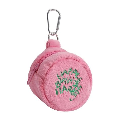 Pink Coin Potters Geldbörse, Kopfhörer-Kordel-Aufbewahrungstasche, niedlicher Plüsch, Harries, tragbare Geldbörse, Münztasche, Kuchentasche, einfarbig, L von ESMENATZLS