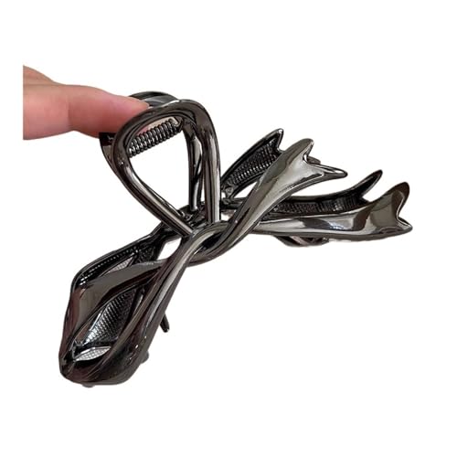 Rot Samt Schleife Haarspangen Herbst Winter Frauen Haarclip Geschenk Französisch elegante Haarspange Koreanisches Haaraccessoires für Damen Kopfbedeckung (Silber) von ESMENATZLS