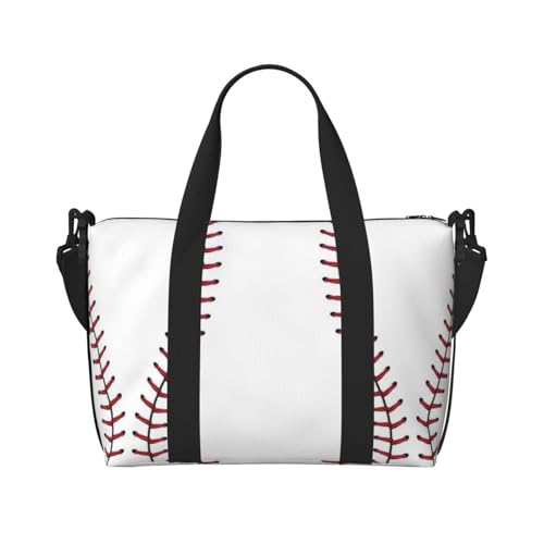 Baseball-Sporttasche mit Spitzendruck, für Damen, Wochenendtasche, Übernachtungstasche, persönliche Gegenstände, Schultertasche für Damen und Herren, Einheitsgröße, Schwarz , Einheitsgröße Baseball-Sporttasche mit Spitzendruck, für Damen, Wochenendtasche, Übernachtungstasche, persönliche Gegenstände, Schultertasche für Damen und Herren, Einheitsgröße, Schwarz , Einheitsgröße von ESNAIUVCD