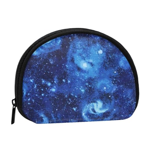 Blue Universe Space Galaxy Print Portable Mini Storage Bag Shell Shaped Wallet Small Coin Wallet Shell Storage Bag von ESNAIUVCD