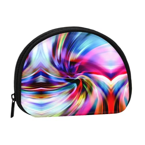 Bunte Batik-Druck, tragbare Mini-Aufbewahrungstasche, muschelförmige Geldbörse, kleine Münzgeldbörse, Muschel-Aufbewahrungstasche von ESNAIUVCD