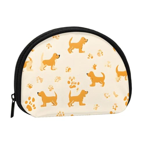 Corgi Pattern Print Tragbare Mini-Aufbewahrungstasche Muschelförmige Geldbörse Kleine Münzgeldbörse Shell Aufbewahrungstasche von ESNAIUVCD