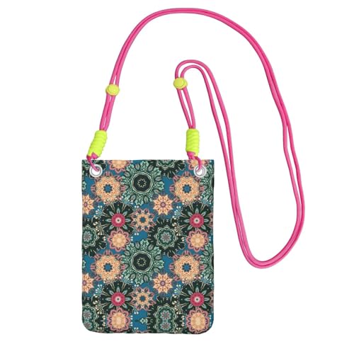 ESNAIUVCD Bohème-Blumendruck trägt eine Handytasche diagonal, Crossbody-Tasche, geeignet zum Tragen von Handywechsel, etc, Fuchusia, Einheitsgröße ESNAIUVCD Bohème-Blumendruck trägt eine Handytasche diagonal, Crossbody-Tasche, geeignet zum Tragen von Handywechsel, etc, Fuchusia, Einheitsgröße von ESNAIUVCD