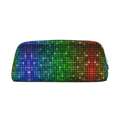 ESNAIUVCD Buntes quadratisches Federmäppchen mit Reißverschluss, großes Federmäppchen, Arbeit, Reisen, multifunktionales Federmäppchen, Make-up-Tasche, silber, Einheitsgröße, Kosmetikkoffer ESNAIUVCD Buntes quadratisches Federmäppchen mit Reißverschluss, großes Federmäppchen, Arbeit, Reisen, multifunktionales Federmäppchen, Make-up-Tasche, silber, Einheitsgröße, Kosmetikkoffer von ESNAIUVCD