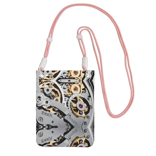 ESNAIUVCD Coole Steampunk-Getriebe-Aufdruck, trägt eine Handytasche diagonal, Crossbody-Tasche, geeignet zum Tragen von Handywechsel, etc, rose, Einheitsgröße ESNAIUVCD Coole Steampunk-Getriebe-Aufdruck, trägt eine Handytasche diagonal, Crossbody-Tasche, geeignet zum Tragen von Handywechsel, etc, rose, Einheitsgröße von ESNAIUVCD