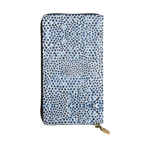 ESNAIUVCD Evil Eyes Print Echtes Leder Damen Herren Geldbörsen Multifunktions Clutch Geldbörse Reißverschluss Groß Reise Handy Lange Geld Geldbörsen, Schwarz , Einheitsgröße von ESNAIUVCD
