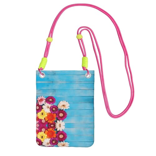 ESNAIUVCD Farbenfroher Blumendruck trägt eine Handytasche diagonal, Crossbody-Tasche, geeignet zum Tragen von Handywechsel, etc, Fuchusia, Einheitsgröße ESNAIUVCD Farbenfroher Blumendruck trägt eine Handytasche diagonal, Crossbody-Tasche, geeignet zum Tragen von Handywechsel, etc, Fuchusia, Einheitsgröße von ESNAIUVCD