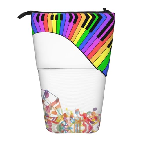 ESNAIUVCD Farbiger Musikdruck, personalisierbares einziehbares Federmäppchen, personalisierbar, für Studenten, Kinder, Erwachsene, für Schule, Büro von ESNAIUVCD