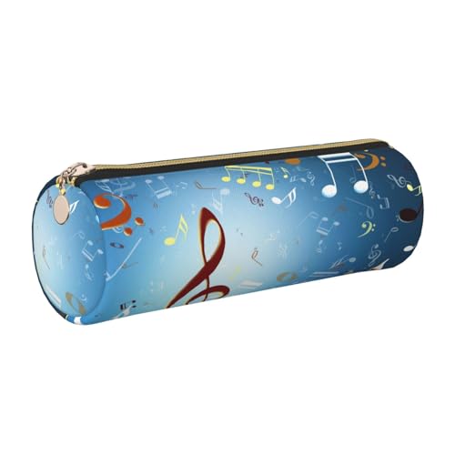 ESNAIUVCD Federmäppchen aus Leder mit zylindrischem Reißverschluss, PU-Leder, multifunktionale Schreibwaren-Aufbewahrung, geeignet für Studenten, gold, Einheitsgröße, Kosmetikkoffer von ESNAIUVCD