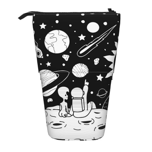 ESNAIUVCD Federmäppchen mit Astronauten-Aufdruck, personalisierbar, personalisierbar, für Studenten, Kinder, Erwachsene, für Schule, Büro von ESNAIUVCD