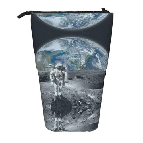 ESNAIUVCD Federmäppchen mit Astronauten-Aufdruck, personalisierbar, personalisierbar, für Studenten, Kinder, Erwachsene, für Schule, Büro von ESNAIUVCD