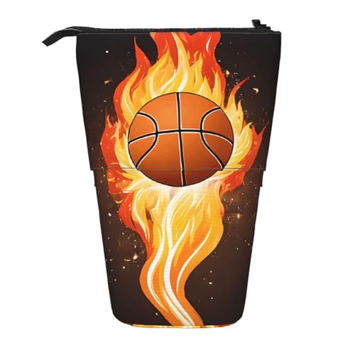 ESNAIUVCD Federmäppchen mit Basketball-Aufdruck, personalisierbar, personalisierbar, für Studenten, Kinder, Erwachsene, für Schule, Büro von ESNAIUVCD