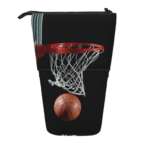 ESNAIUVCD Federmäppchen mit Basketball-Aufdruck, personalisierbar, personalisierbar, für Studenten, Kinder, Erwachsene, für Schule, Büro von ESNAIUVCD