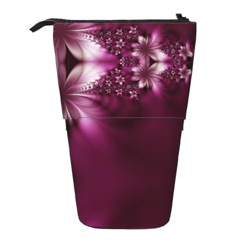 ESNAIUVCD Federmäppchen mit Blumendruck, personalisierbar, einziehbar, personalisierbar, für Studenten, Kinder, Erwachsene, für Schule, Büro von ESNAIUVCD