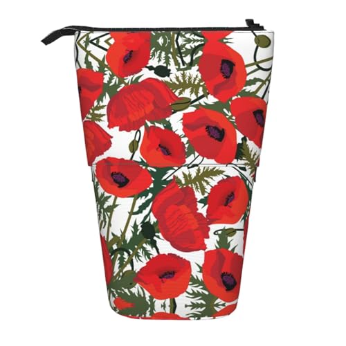 ESNAIUVCD Federmäppchen mit Blumenmuster, personalisierbar, einziehbar, personalisierbar, für Studenten, Kinder, Erwachsene, für Schule, Büro von ESNAIUVCD