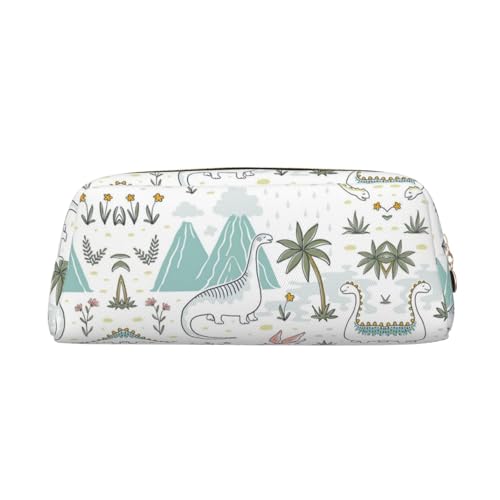 ESNAIUVCD Federmäppchen mit Dinosaurier-Motiv, Reißverschluss, großes Federmäppchen, Arbeit, Reisen, multifunktionales Federmäppchen, Make-up-Tasche, gold, Einheitsgröße, Kosmetikkoffer von ESNAIUVCD