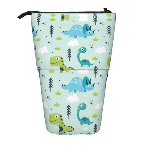 ESNAIUVCD Federmäppchen mit Dinosaurier-Muster, personalisierbar, einziehbar, personalisierbar, für Studenten, Kinder, Erwachsene, für Schule, Büro von ESNAIUVCD