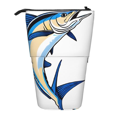 ESNAIUVCD Federmäppchen mit Fisch-Aufdruck, personalisierbar, personalisierbar, für Studenten, Kinder, Erwachsene, für Schule, Büro von ESNAIUVCD