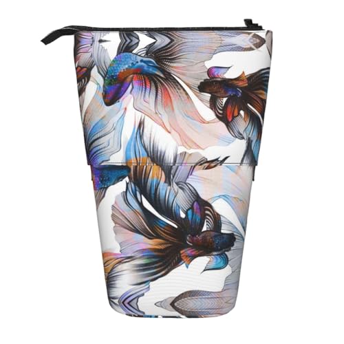 ESNAIUVCD Federmäppchen mit Fisch-Aufdruck, personalisierbar, personalisierbar, für Studenten, Kinder, Erwachsene, für Schule, Büro von ESNAIUVCD