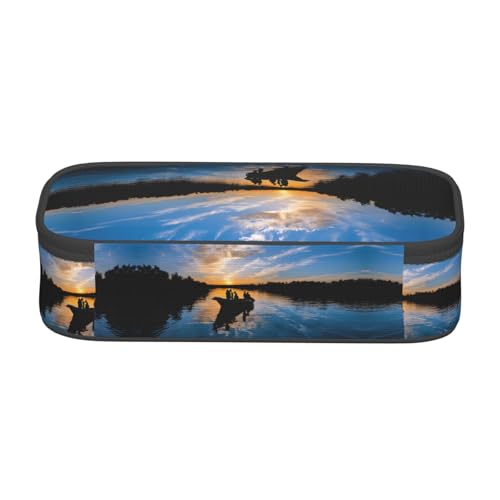 ESNAIUVCD Federmäppchen mit Fischermotiv für Kinder, Schulstifte, großes Fassungsvermögen, Stifteetui für Grundschule von ESNAIUVCD