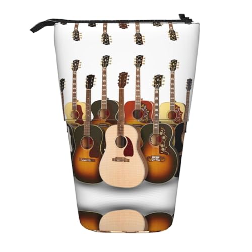 ESNAIUVCD Federmäppchen mit Gitarren-Aufdruck, personalisierbar, personalisierbar, für Studenten, Kinder, Erwachsene, für Schule, Büro von ESNAIUVCD