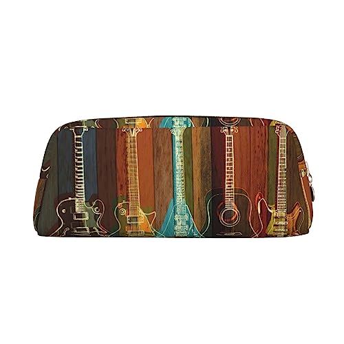 ESNAIUVCD Federmäppchen mit Gitarren-Kunstdruck, Reißverschluss, großes Federmäppchen, Arbeit, Reisen, multifunktionales Federmäppchen, Make-up-Tasche, gold, Einheitsgröße, Kosmetikkoffer ESNAIUVCD Federmäppchen mit Gitarren-Kunstdruck, Reißverschluss, großes Federmäppchen, Arbeit, Reisen, multifunktionales Federmäppchen, Make-up-Tasche, gold, Einheitsgröße, Kosmetikkoffer von ESNAIUVCD