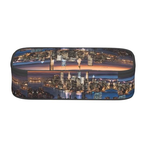 ESNAIUVCD Federmäppchen mit Hongkong-Aufdruck für Kinder, Schulstifte, großes Fassungsvermögen, für Grundschule, Schreibwarenbeutel von ESNAIUVCD