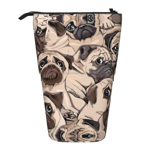 ESNAIUVCD Federmäppchen mit Hunde-Aufdruck, personalisierbar, personalisierbar, für Studenten, Kinder, Erwachsene, für Schule, Büro von ESNAIUVCD