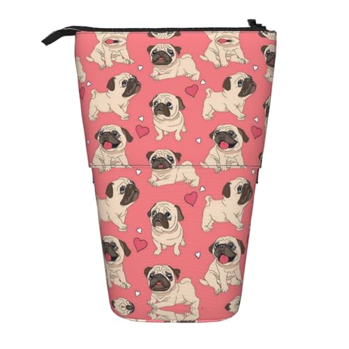 ESNAIUVCD Federmäppchen mit Hunde-Aufdruck, personalisierbar, personalisierbar, für Studenten, Kinder, Erwachsene, für Schule, Büro von ESNAIUVCD