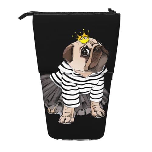 ESNAIUVCD Federmäppchen mit Hunde-Aufdruck, personalisierbar, personalisierbar, für Studenten, Kinder, Erwachsene, für Schule, Büro von ESNAIUVCD