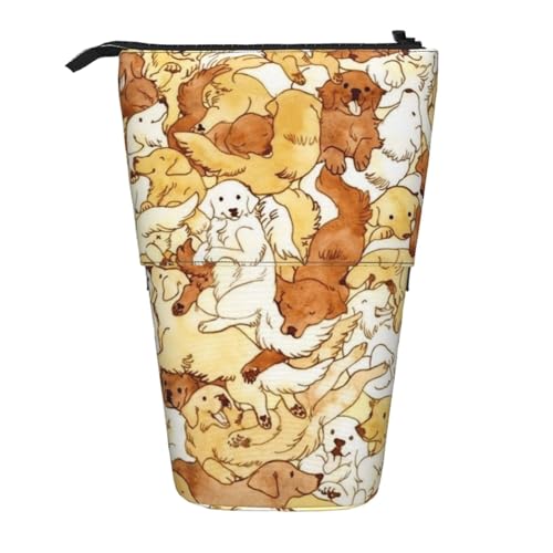 ESNAIUVCD Federmäppchen mit Hunde-Aufdruck, personalisierbar, personalisierbar, für Studenten, Kinder, Erwachsene, für Schule, Büro von ESNAIUVCD