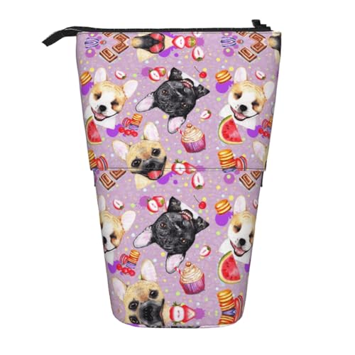 ESNAIUVCD Federmäppchen mit Hunde-Aufdruck, personalisierbar, personalisierbar, für Studenten, Kinder, Erwachsene, für Schule, Büro von ESNAIUVCD