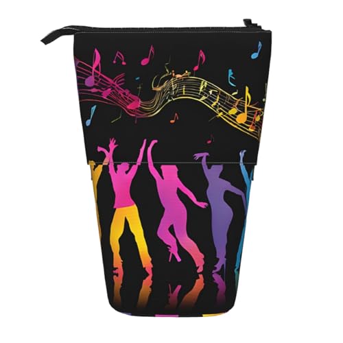 ESNAIUVCD Federmäppchen mit Musikdruck, personalisierbar, einziehbar, personalisierbar, für Studenten, Kinder, Erwachsene, für Schule, Büro von ESNAIUVCD