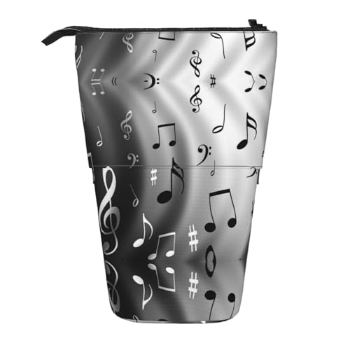 ESNAIUVCD Federmäppchen mit Musikdruck, personalisierbar, einziehbar, personalisierbar, für Studenten, Kinder, Erwachsene, für Schule, Büro von ESNAIUVCD