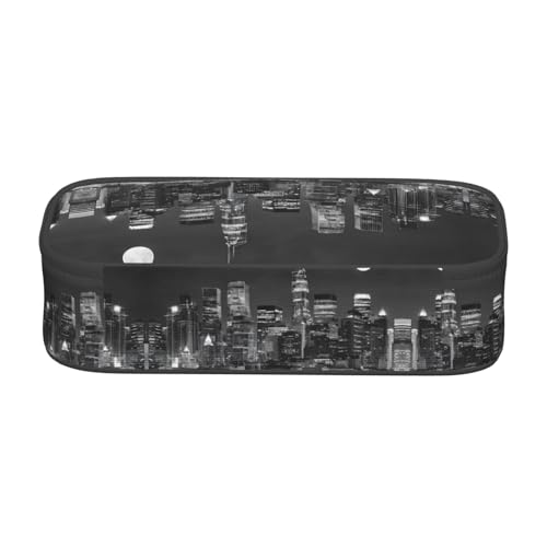 ESNAIUVCD Federmäppchen mit New York-Gemälde-Druck, für Kinder, Schulstifte, großes Fassungsvermögen, für Grundschule, Schreibwarenbeutel von ESNAIUVCD