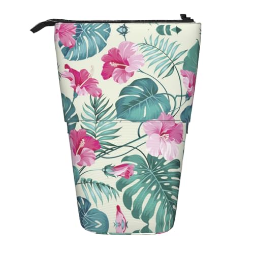 ESNAIUVCD Federmäppchen mit Palmenblatt-Aufdruck, personalisierbar, personalisierbar, für Studenten, Kinder, Erwachsene, für Schule, Büro von ESNAIUVCD