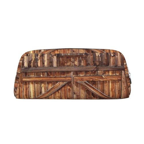 ESNAIUVCD Federmäppchen mit Scheunentür-Druck, großes Federmäppchen, Arbeit, Reisen, multifunktionales Federmäppchen, Make-up-Tasche, silber, Einheitsgröße, Kosmetikkoffer ESNAIUVCD Federmäppchen mit Scheunentür-Druck, großes Federmäppchen, Arbeit, Reisen, multifunktionales Federmäppchen, Make-up-Tasche, silber, Einheitsgröße, Kosmetikkoffer von ESNAIUVCD