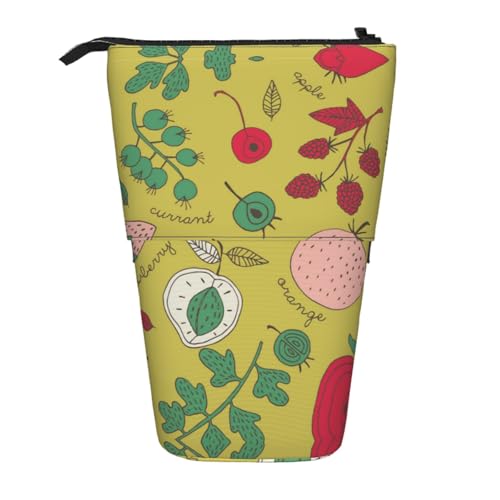 ESNAIUVCD Federmäppchen mit Sommerfrucht-Druck, personalisierbar, personalisierbar, für Studenten, Kinder, Erwachsene, für Schule, Büro von ESNAIUVCD