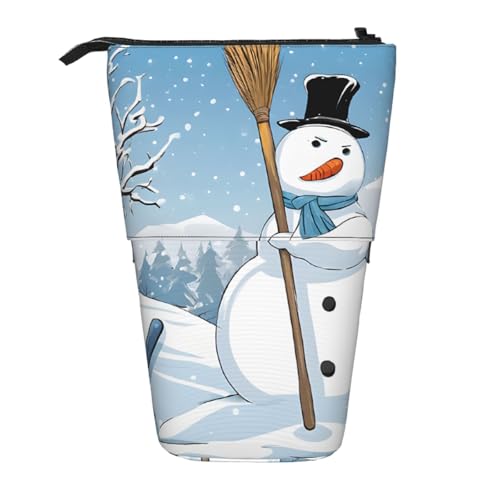 ESNAIUVCD Federmäppchen mit Weihnachtsdruck, personalisierbar, einziehbar, personalisierbar, für Studenten, Kinder, Erwachsene, für Schule, Büro von ESNAIUVCD