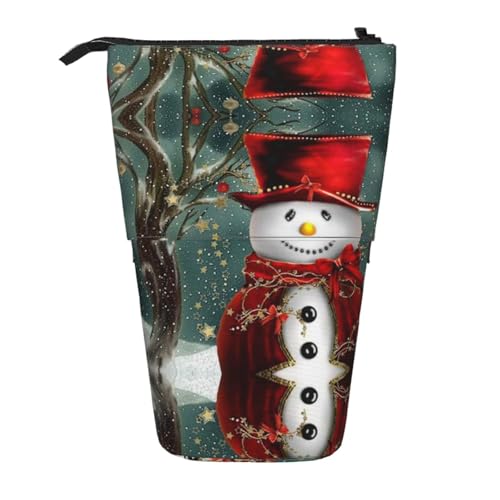 ESNAIUVCD Federmäppchen mit Weihnachtsdruck, personalisierbar, einziehbar, personalisierbar, für Studenten, Kinder, Erwachsene, für Schule, Büro von ESNAIUVCD