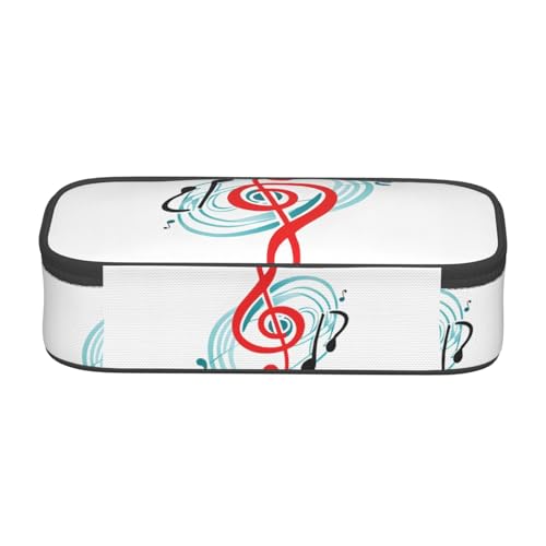 ESNAIUVCD Federmäppchen mit buntem Musikdruck für Kinder, Schulstifte, großes Fassungsvermögen, Federmäppchen, Grundschule, Schreibwarentaschen von ESNAIUVCD